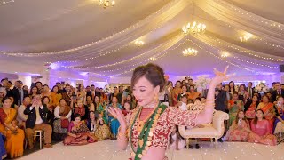 Bride Surprises Groom with old Nepali song  Nepali Wedding Dance  Bridesmaids from Canada [upl. by Rattray40]