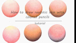 How to draw skin with colored pencils Faber Castell Polychromos [upl. by Lliw]