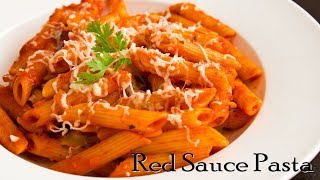 Pasta in Red Sauce  Red Sauce Pasta  Indian Style Tomato Pasta  The Terrace Kitchen [upl. by Markson316]