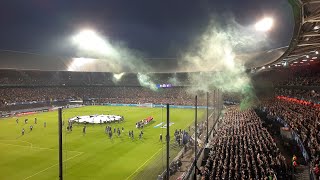 Lee Towers  Mijn Feyenoord en Champions Leaguehymne opkomst Feyenoord  Lazio [upl. by Hutchings]