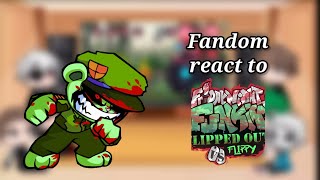 Fandom react to Flippy Flipped Out Unfinish Build   Friday Night Funkin  FNF Mod [upl. by Neved]