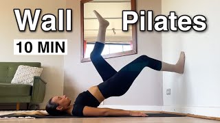 WALL PILATES WORKOUT FOR BEGINNERS  28 Day Wall Pilates Challenge  Day 9 [upl. by Atsira]