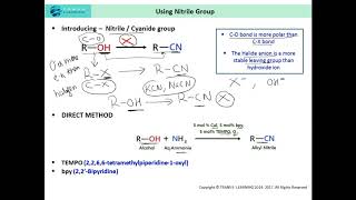 ORGANIC CONVERSIONS LOWER ALCOHOLS to HIGHER USING CYANIDE Part 11stASCENT OF SERIES [upl. by Kannry]