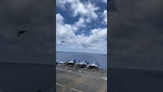 Epic Supersonic FlyBy from the USS Eisenhower AircraftCarrier ✈️ SonicBoom 💥 [upl. by Adnolahs331]