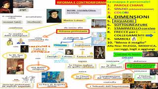 Riforma Protestante e Controriforma ripasso con mappa come costruire e leggere una mappa concett [upl. by Lekzehcey328]