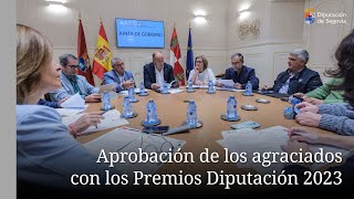 La Junta de Gobierno aprueba la nómina de agraciados con los Premios Diputación 2023 [upl. by Windy]