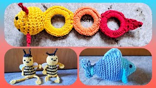 Amigurumi Fisch Bienen Babyrassel  Julebuergerfee [upl. by Juliano]