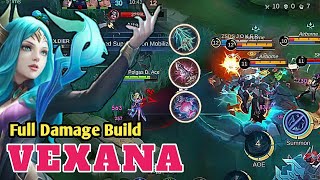 100 Brutal Damage Vexana  Full Damage Build  Best Build  Emblem and Gameplay [upl. by Sacksen]