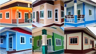 100 House Painting Colours Outside Images  Exterior Paint Color Ideas  House Outdoor Wall Colour 2 [upl. by Claudine]