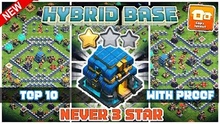 TOP 10 BEST TH12 HYBRID BASE  REPLAY  TH12 HYBRID BASE WITH LINK  TH12 ANTI 3 STAR BASE UPDATE [upl. by Oijile]