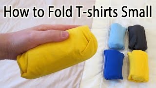 How to Fold a Tshirt Small to Save Space  Lifehack [upl. by Keelin]