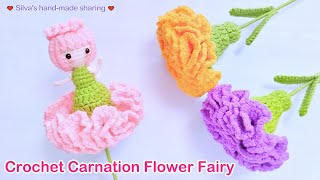 Cute Crochet Carnation Flower Fairy  The best creative gifts for life [upl. by Dedrick]