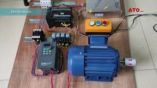 How to control a 3phase motor with PLC amp VFD  Delay program amp interlock [upl. by Etteve]