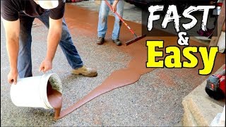 How to Resurface Concrete for Beginners Part 2 660 DIY Driveway repair  restoration project [upl. by Marcellina]