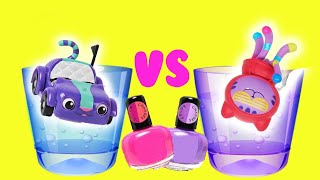 Gabbys Dollhouse DIY Color Changing Nail Polish Custom with Carlita and DJ Crafts for Kids [upl. by Helge]