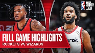 ROCKETS vs WIZARDS  NBA SUMMER LEAGUE  FULL GAME HIGHLIGHTS [upl. by Ydarg285]