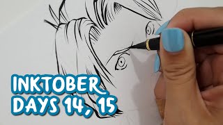 Inktober Days 14 and 15  Drawing a comic in 31 days [upl. by Semela]