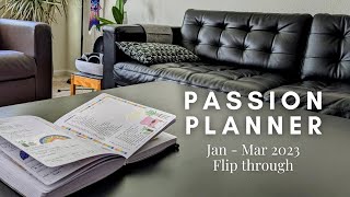 Planner Life Passion Planner Flip Through  Jan  Mar 2023  Daily Undated  Review [upl. by Barbabra736]