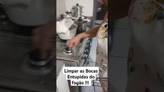 Desentupindo as bocas do fogão Limpar as bocas entupidas Manutenção fogão limpeza manutenção [upl. by Htilil938]