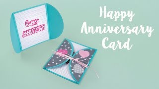 How to Make a Happy Anniversary Card  Sizzix [upl. by Agan374]