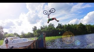 BIKE JUMP INTO WATER [upl. by Beekman]