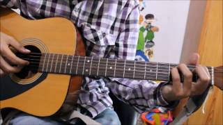 Chahun Main Ya Na  Guitar Cover Lesson Chords Intro Full Easy version [upl. by Enybor]