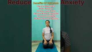 Benefits of Vajrasana 🕉️🧘🏼‍♀️ yoginiriya yogaexercises vajrasana shorts challenge [upl. by Anaylil750]