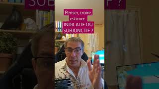 Conjugaison Penser croire estimer Fautil utiliser lindicatif ou le subjonctif  Grammaire [upl. by Docilla]