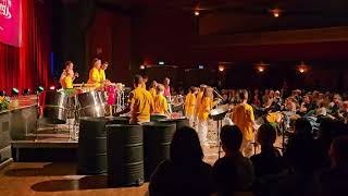 Panergy youth steel drum band from Telfs Austria performing on 18324 Turn it up and dance [upl. by Alleunam183]