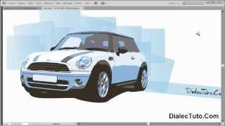 Vectorisation dune voiture  Tutoriel Illustrator [upl. by Ardeen676]