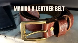 MAKING A LEATHER BELT  ASMR [upl. by Ahcurb56]