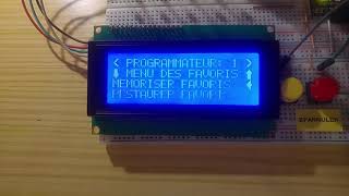 Programmateur Horaire 5 Sorties LCD v10  Carte Arduino Nano [upl. by Ilke]