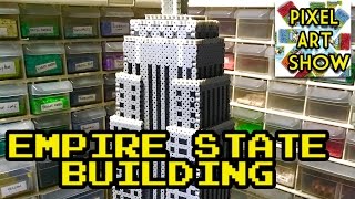 Perler Bead 3D Empire State Building Project  Pixel Art Show [upl. by Ativak836]