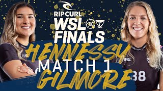 Brisa Hennessy vs Stephanie Gilmore  Rip Curl WSL Finals 2022  Match 1 [upl. by Thrasher]