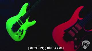 NAMM 12  Ibanez 25th Anniversary RG S and Steve Vai JEMEVO M8M Meshuggah 8String [upl. by Hendren]