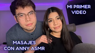 ASMR CASERO  MASAJEANDO Y MIMANDO LA CARITA DE ANNY ASMR  MI primer video ASMR [upl. by Helbonnas]