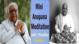 25 min Anapana Meditation introduction and practice in English  Guided Meditation for beginners [upl. by Evars]