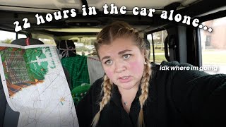 i took a 22 hour roadtrip ALONE sleighing the road vlogmas day 20 [upl. by Bertina]