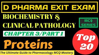 Exit exam preparation for d pharmacy Biochemistry MCQProteinsActive Pharma [upl. by Anirdnaxela]