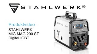 STAHLWERK Schweißgerät MIG MAG 200 ST Digital IGBT SchutzgasSchweißgerät  Inverter mit 200 A [upl. by Augusta569]