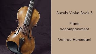 Suzuki violin book 3 piano accompaniment Minuet by C Petzold [upl. by Azenav535]