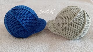 COMO HACER GORRO A CROCHET CON VISERA [upl. by Hindu688]