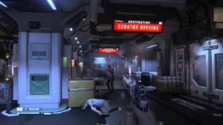 Alien Isolation  Seegson Synthetics Wait For Tram Subway Human Shootout Molotovs Revolver [upl. by Terence]