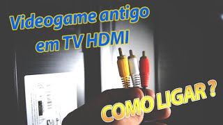 Como ligar um DVD ou videogame antigo em uma TV nova AV para HDMI dicas [upl. by Aramanta533]