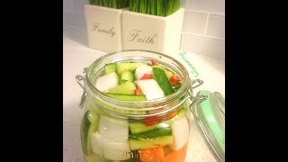 Pickled Radish Carrots and Cucumber [upl. by Aiket]