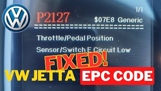 How to fix VW Jetta EPC Code [upl. by Gabel]