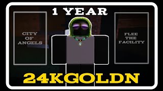 Flee The Facility Montage Roblox  City Of Angels 🪽 24kGoldn • 1 Year Playing FTF [upl. by Korwun]