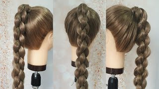 Trenza de 4 Cabos Redonda  4 Strand Round Braid  Belleza sin Limites [upl. by Neyr]