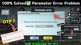 How To Solve Parameter Error Problem in Bgmi  Bgmi Parameter Error Problam सही कैसे करे [upl. by Nojel]