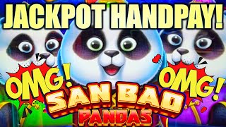 JACKPOT HANDPAY STICKY WILDS GALORE AGAIN SAN BAO PANDAS Slot Machine AINSWORTH [upl. by Tyrrell]